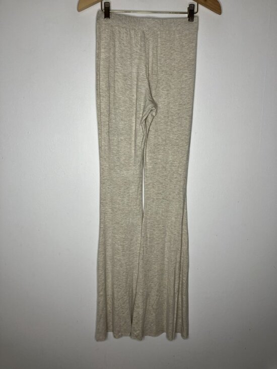 Three Bird Nest Small Oatmeal Flare Pants Rayon Stretch Lounge New - Picture 4 of 8